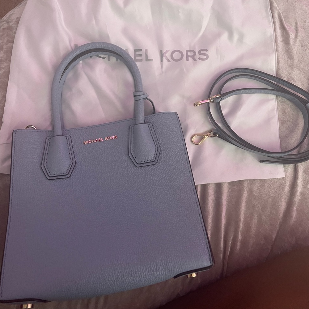 Michael Kors  Light Blue Purse, with strap and dust bag